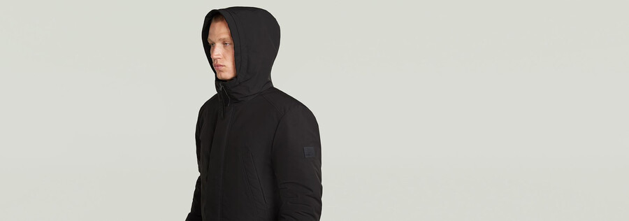 sauberer vodan-parka mit wattierung und kapuze