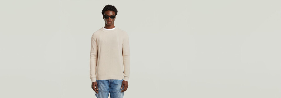 strukturierter strickpullover