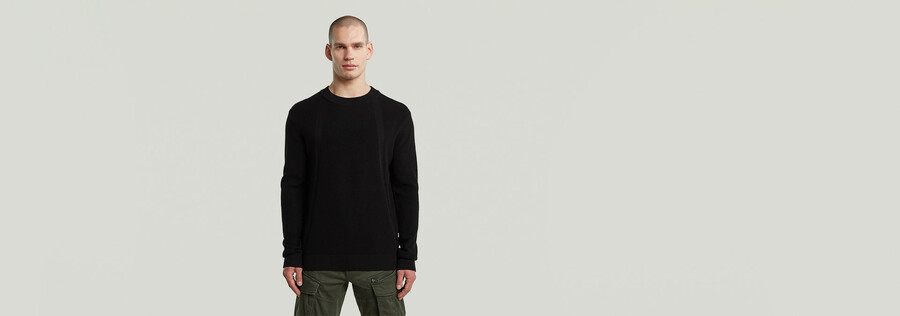 strukturierter rippstrickpullover