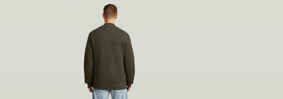 strickjacke mit wabenstruktur