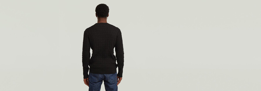 strickpullover mit kettenstruktur