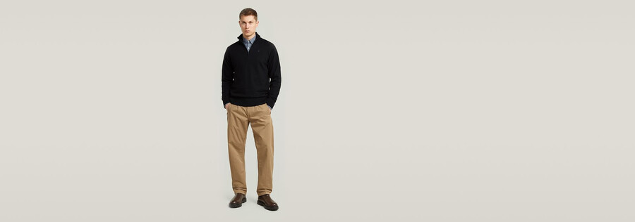 der olivier - correct half zip sweater