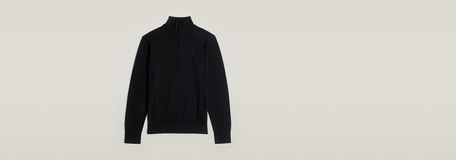 der olivier - correct half zip sweater