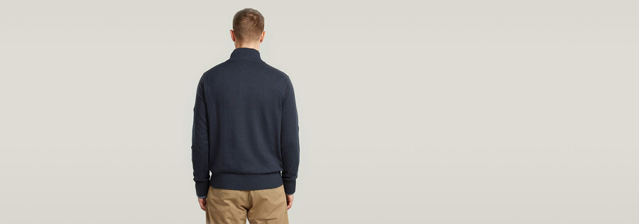 der olivier - correct half zip sweater