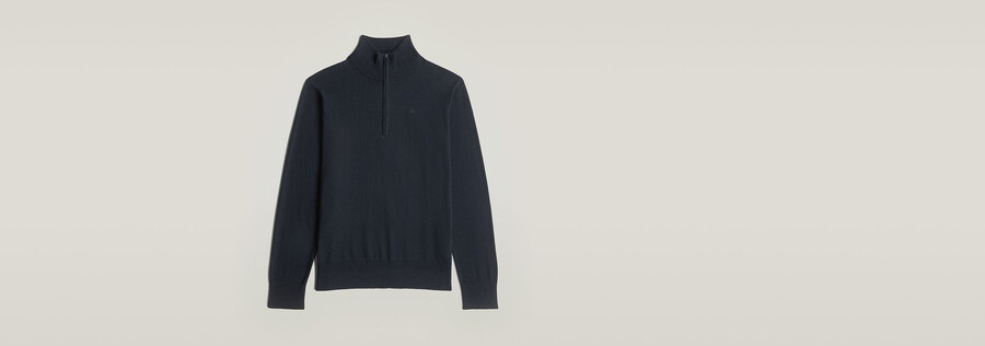 der olivier - correct half zip sweater
