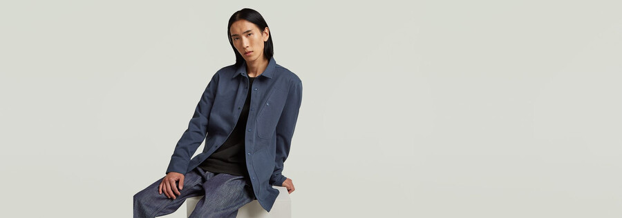mn twill slim overshirt