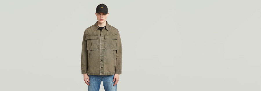 cargo washed overshirt