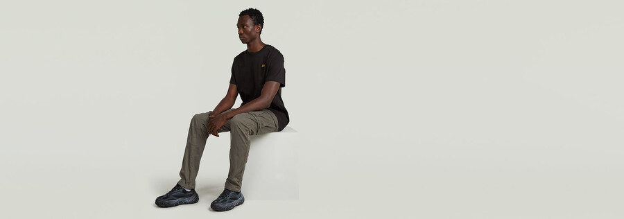 rovic zip 3d regular tapered pants