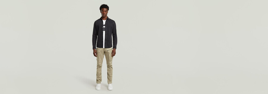 rovic zip 3d regular tapered pants