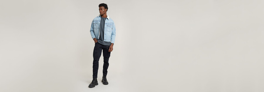 rovic zip 3d regular tapered pants