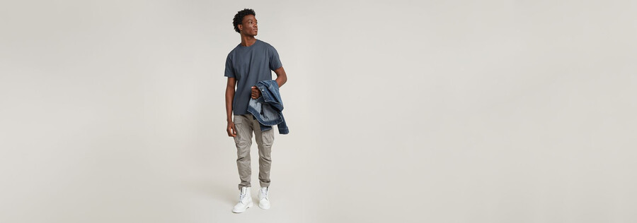 rovic zip 3d regular tapered pants