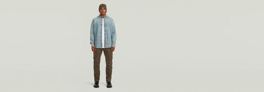 rovic zip 3d regular tapered pants