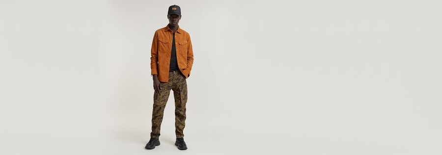 rovic zip 3d regular tapered pants