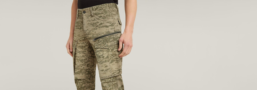 rovic zip 3d regular tapered pants