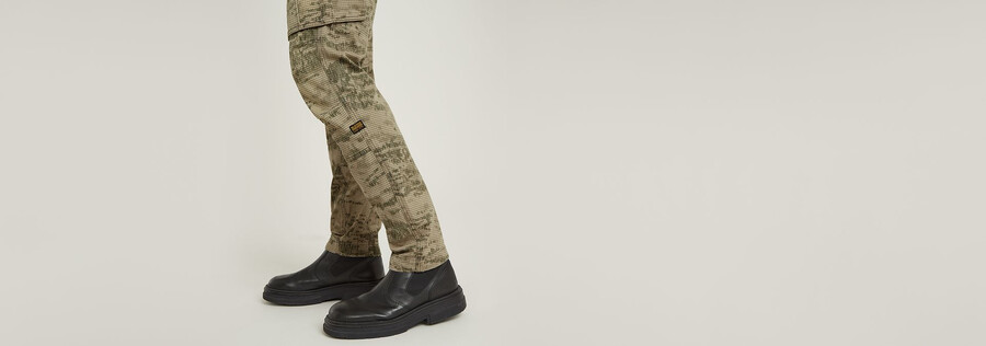 rovic zip 3d regular tapered pants
