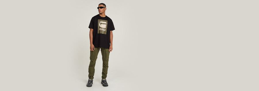 rovic zip 3d regular tapered pants
