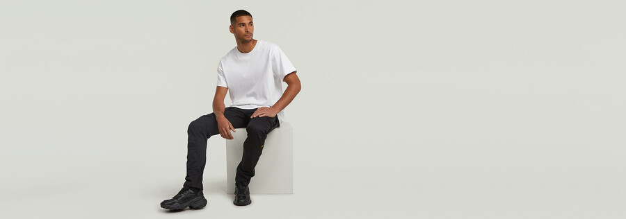 rovic zip 3d regular tapered pants