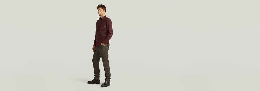 rovic zip 3d regular tapered pants
