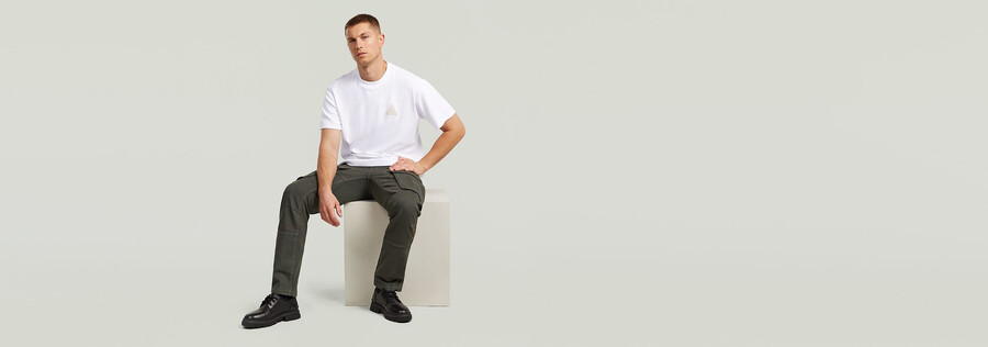 rovic zip 3d regular tapered pants