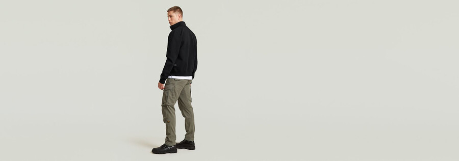 rovic zip 3d regular tapered pants