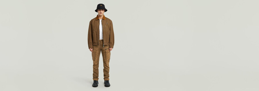 rovic zip 3d regular tapered pants