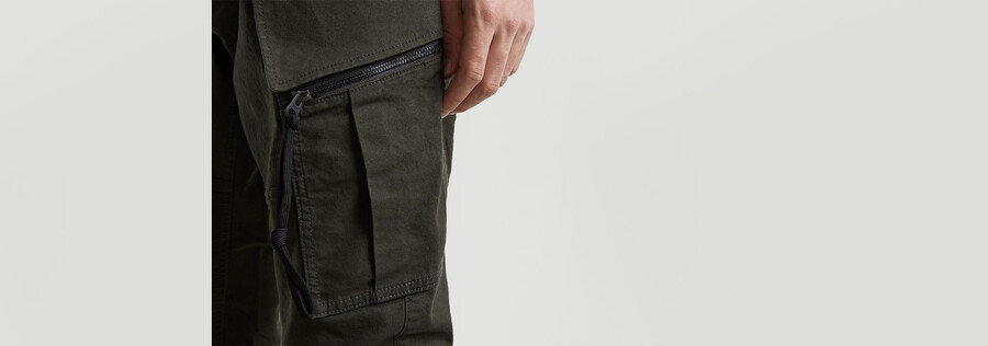 3d skinny cargo pants 2.0 mit reißverschlusstasche