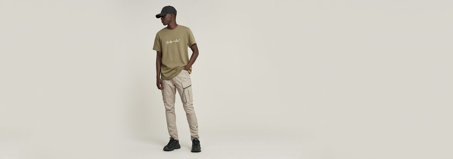 3d skinny cargo pants 2.0 mit reißverschlusstasche