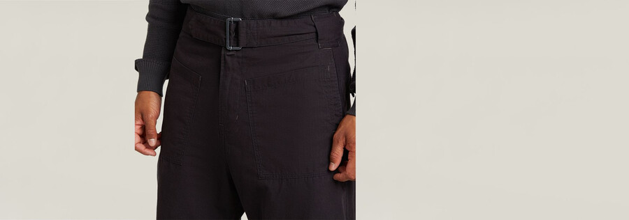 fatigue-hosen locker geschnitten schmal zulaufend