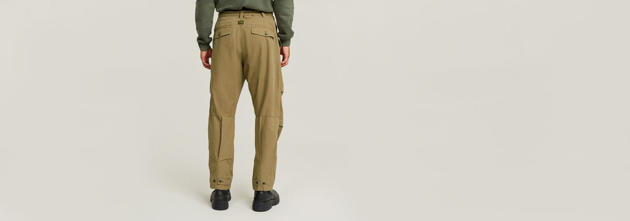 fatigue-hosen locker geschnitten schmal zulaufend