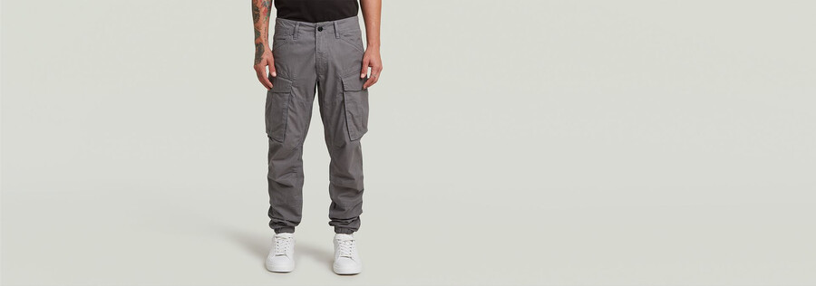 cargo 3d regular tapered cuffed pants