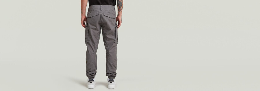 cargo 3d regular tapered cuffed pants