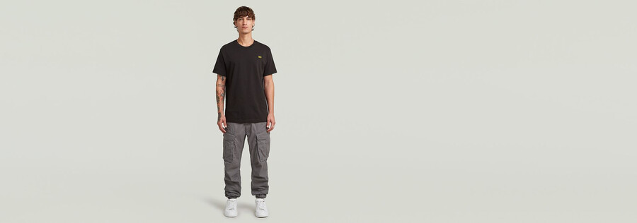 cargo 3d regular tapered cuffed pants