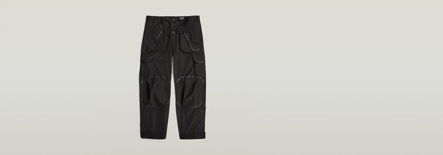 3d-cargohose mit lockerem kniebereich