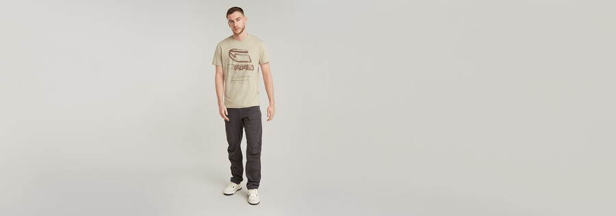 cargo 3d regular tapered pants
