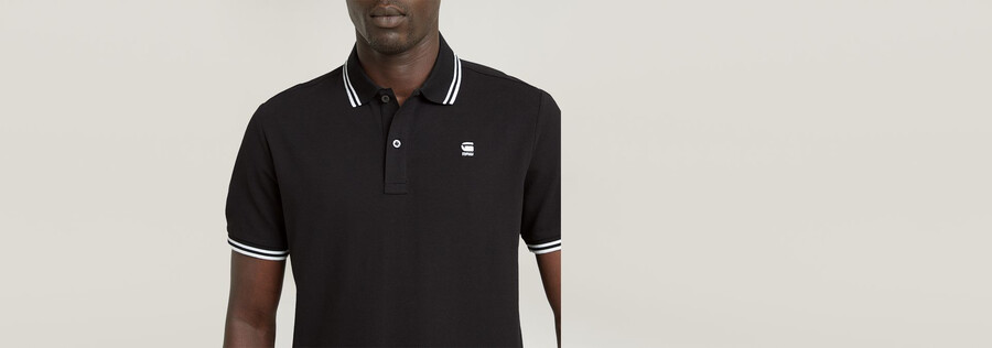 dunda slim stripe polo