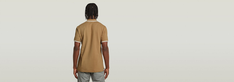 dunda slim stripe polo