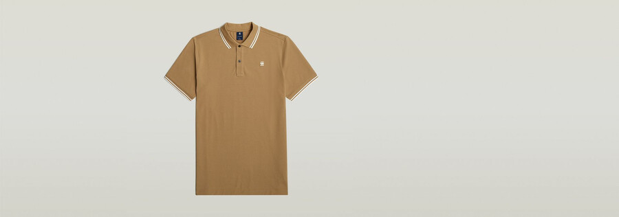 dunda slim stripe polo
