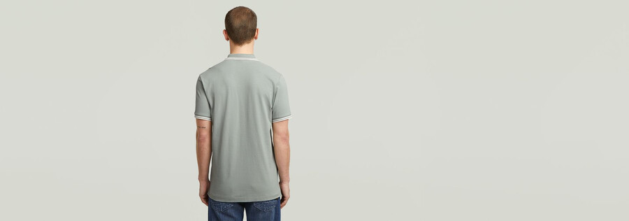 dunda slim stripe polo