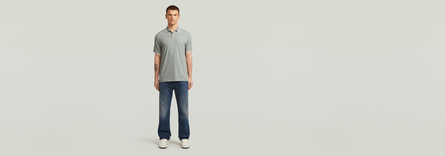 dunda slim stripe polo