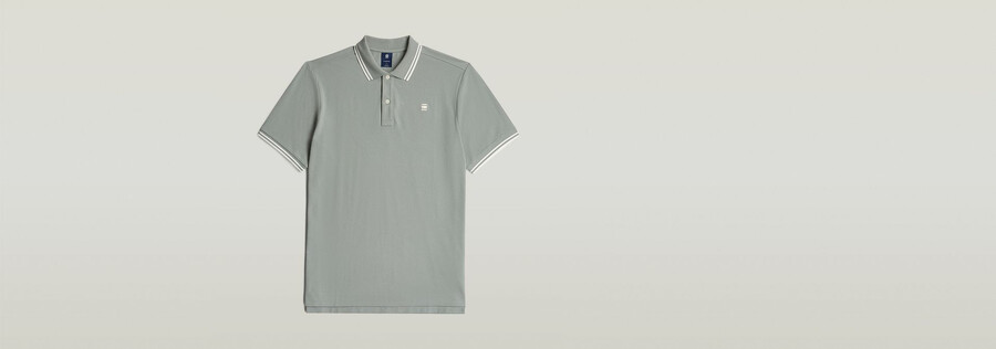 dunda slim stripe polo