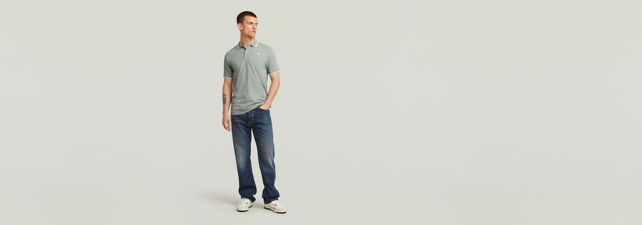 dunda slim stripe polo