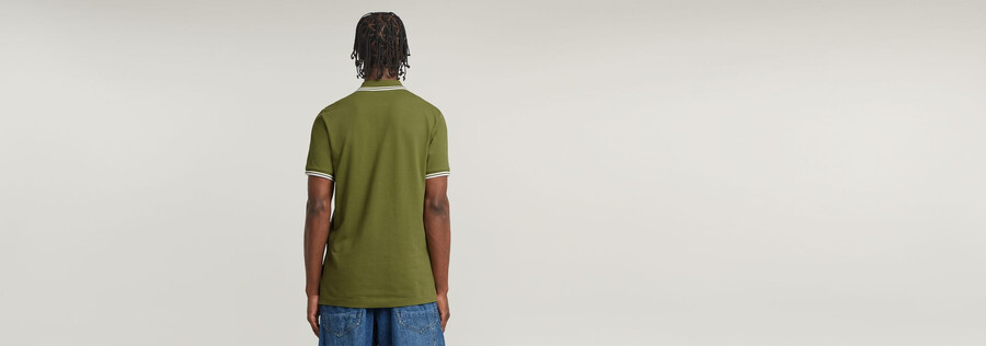 dunda slim stripe polo