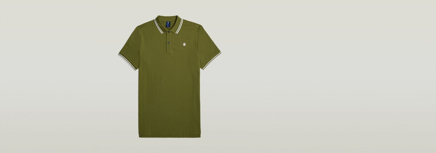 dunda slim stripe polo