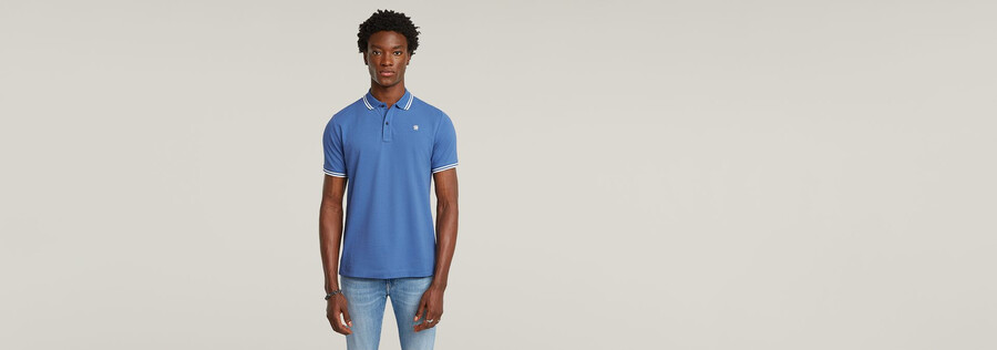 dunda slim stripe polo