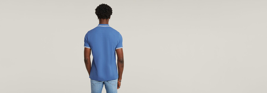 dunda slim stripe polo