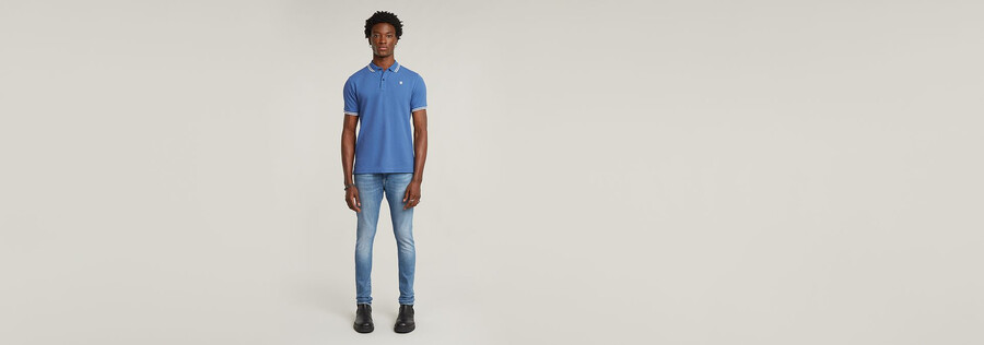 dunda slim stripe polo