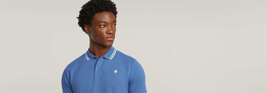 dunda slim stripe polo