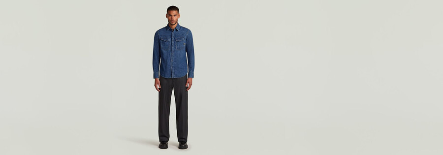 dakota slim denimhemd