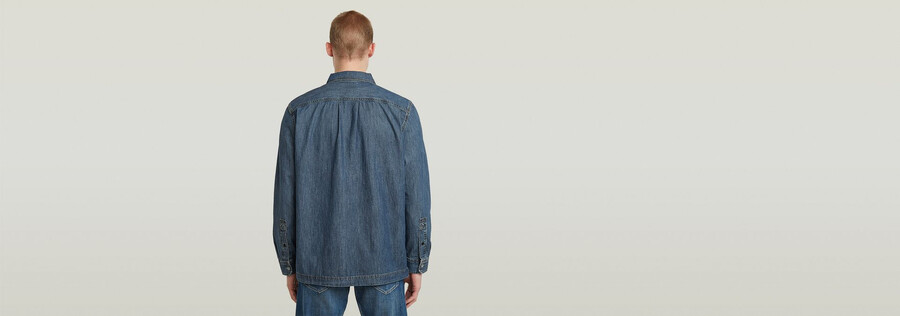 jeanshemd mit einer tasche normale passform