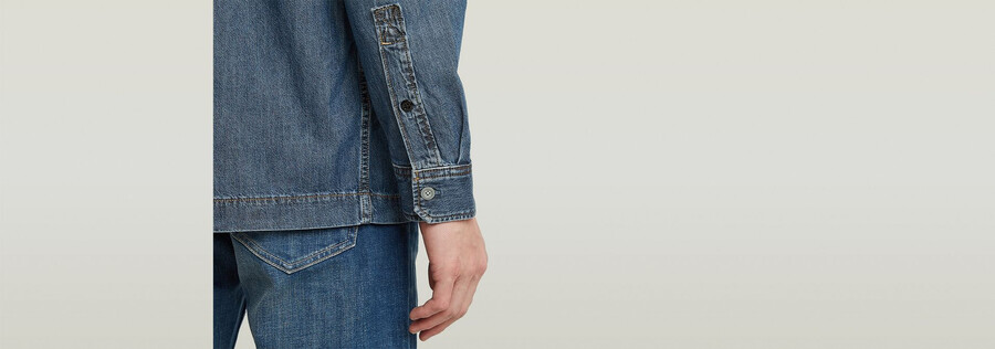 jeanshemd mit einer tasche normale passform